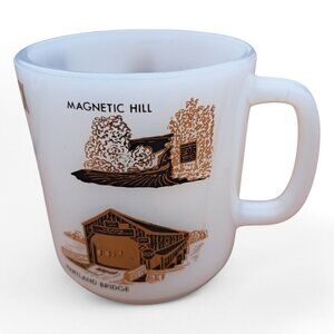 Vintage milk glass mug Canada New Brunswick Glasbake Hopewell Rocks